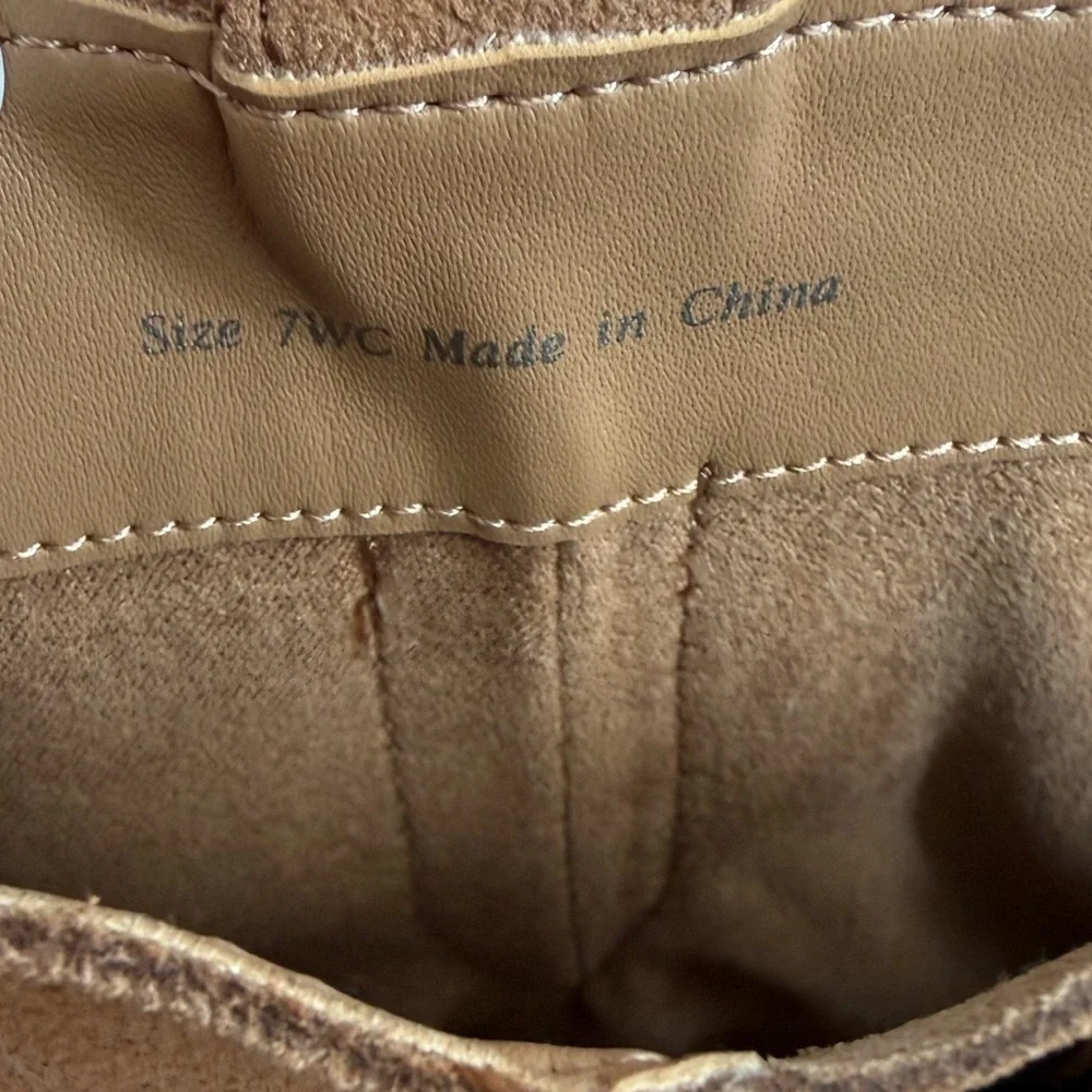 Dolce Vita Over-the-Knee Suede Western Boot - Tan